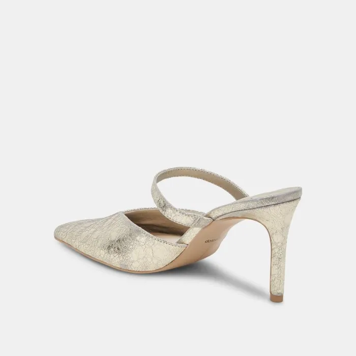 Heels Women Dolce Vita Kanika Heels Platinum Distressed Leather
