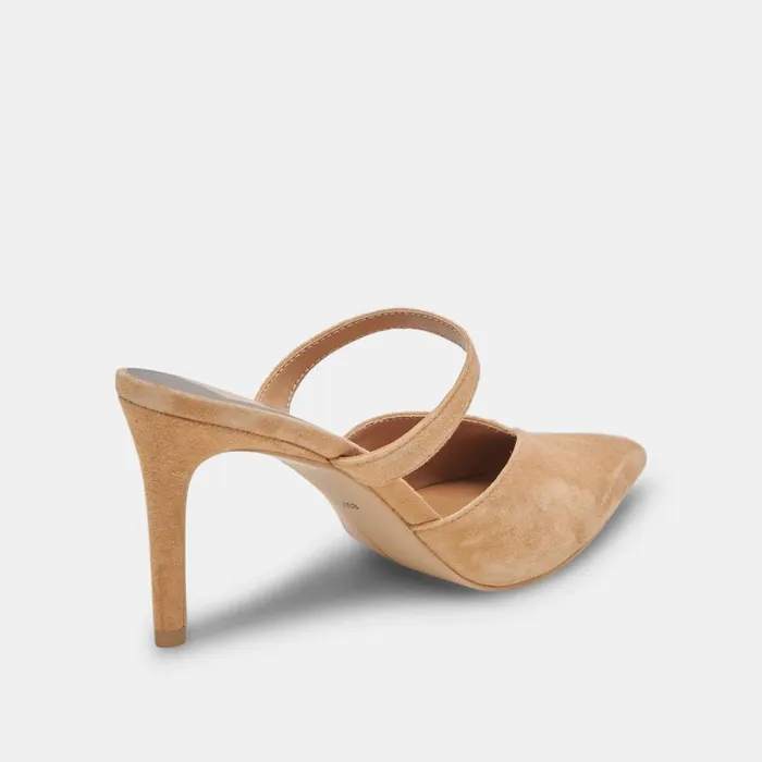 Heels Women Dolce Vita Kanika Wide Heels Tan Suede