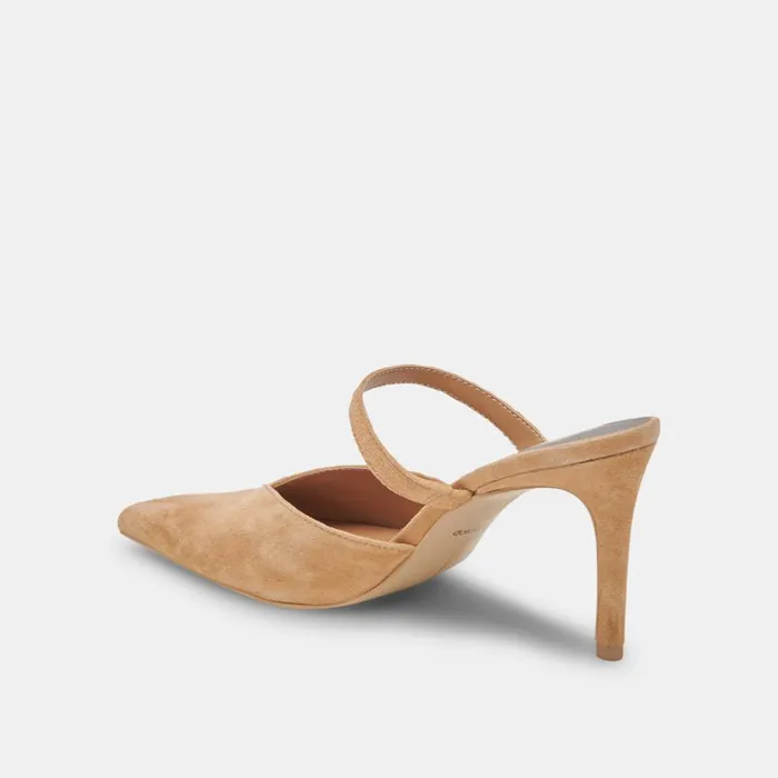 Heels Women Dolce Vita Kanika Wide Heels Tan Suede