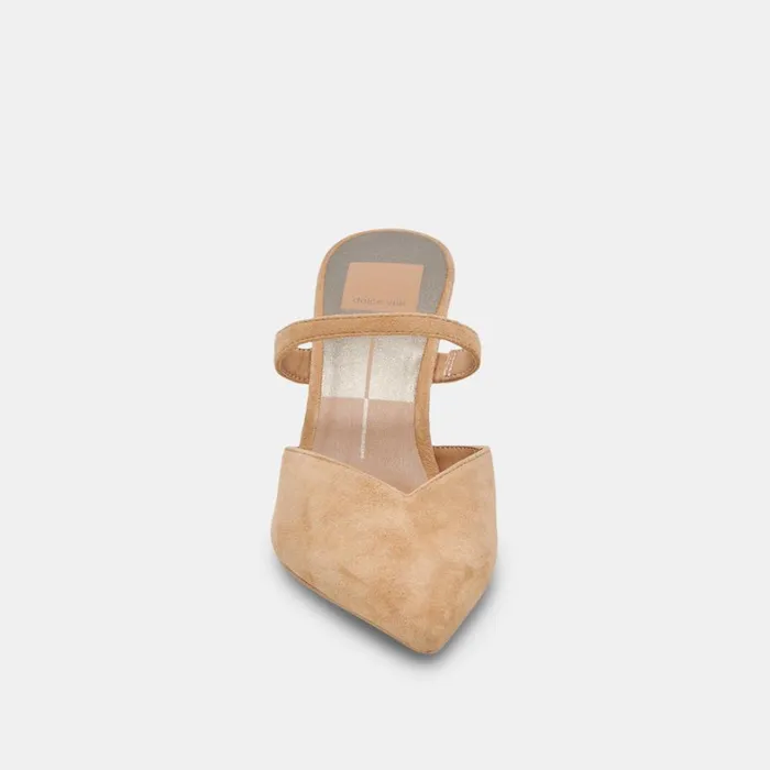 Heels Women Dolce Vita Kanika Wide Heels Tan Suede