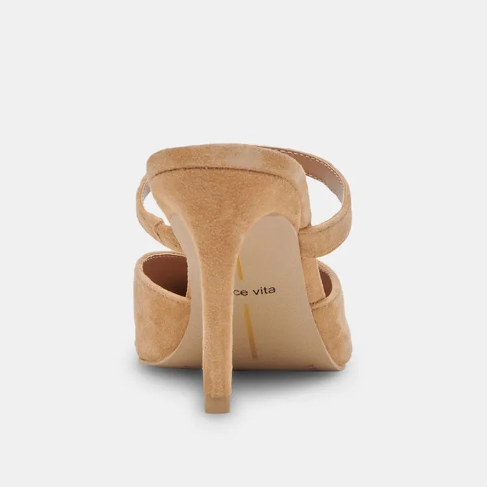 Heels Women Dolce Vita Kanika Wide Heels Tan Suede
