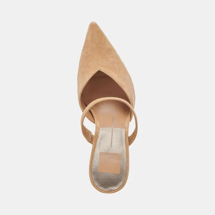 Heels Women Dolce Vita Kanika Wide Heels Tan Suede