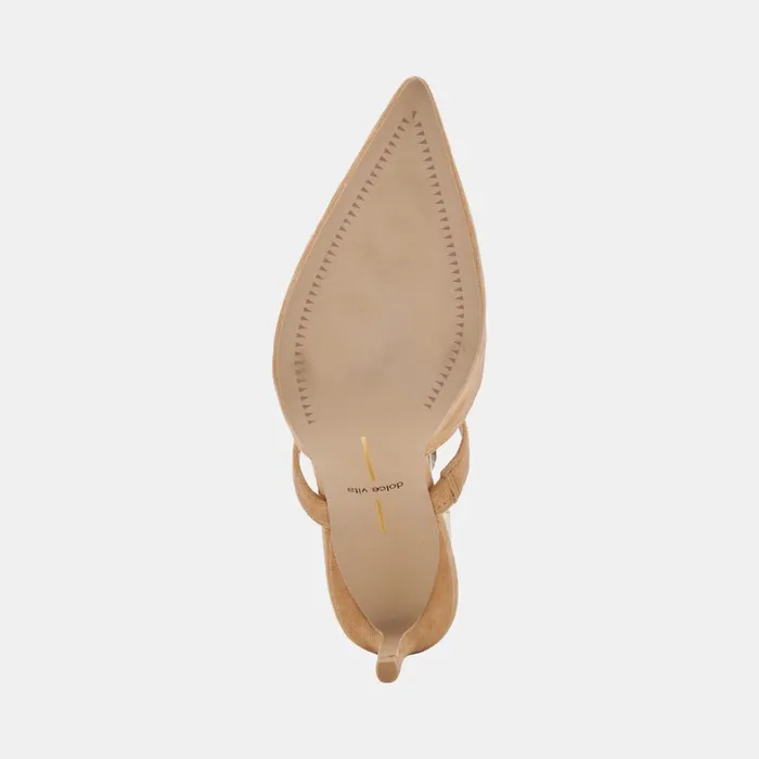 Heels Women Dolce Vita Kanika Wide Heels Tan Suede
