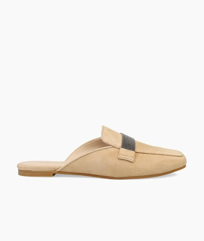 Herra Slide 8211 Latte Women Pelle Moda Flats