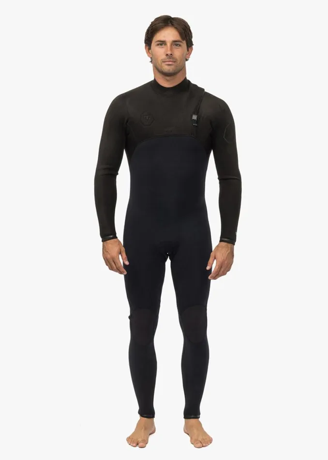 High Seas II 32 Full Chest Zip Wetsuit Stealth Men Vissla Wetsuits