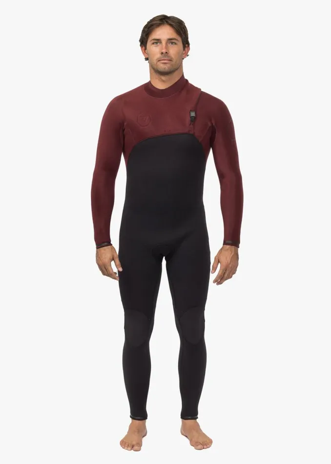 High Seas II 43 Full No Zip Wetsuit Wine Men Vissla Wetsuits