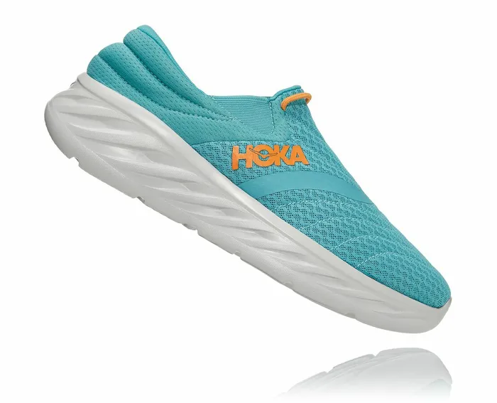 HOKA ONE ONE Ora Recovery Shoe 2 Aquarelle Blazing Orange Men Recovery Sandals