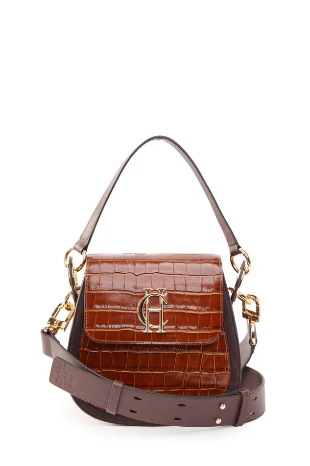 Holland Cooper Bags Chelsea Saddle Bag Tan Croc 8211 Women