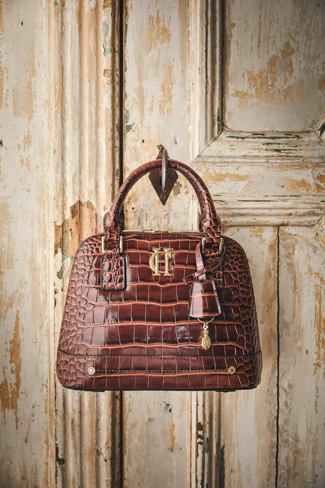 Holland Cooper Bags Grovesnor Tote Bag Dark Tan Croc 8211 Women