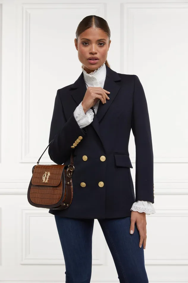 Holland Cooper Blazers Double Breasted Blazer Navy Twill 8211 Women