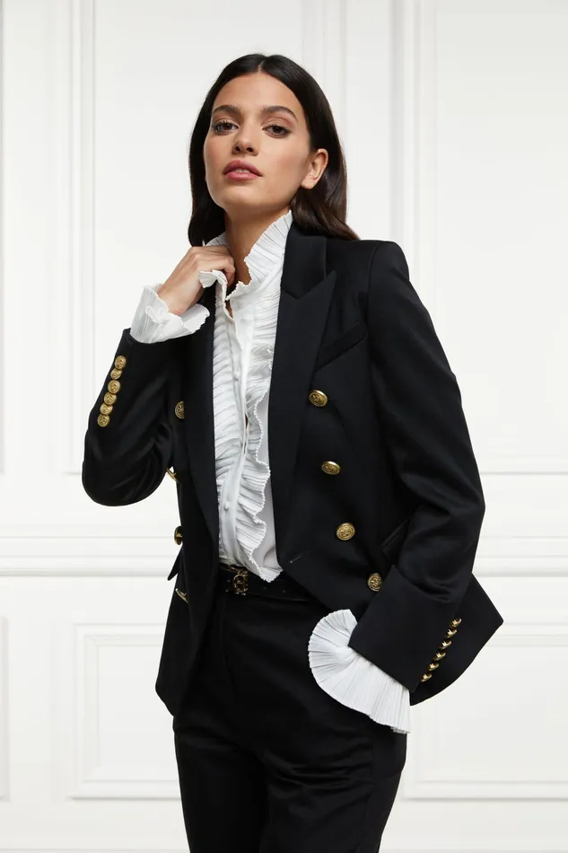 Holland Cooper Blazers Knightsbridge Blazer Black Barathea 8211 Women
