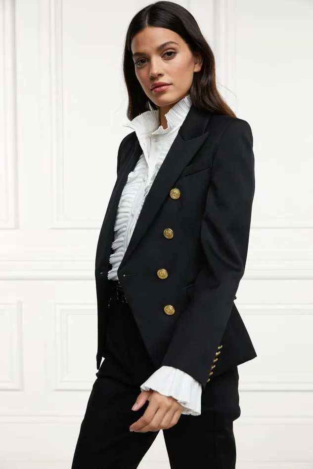 Holland Cooper Blazers Knightsbridge Blazer Black Barathea 8211 Women