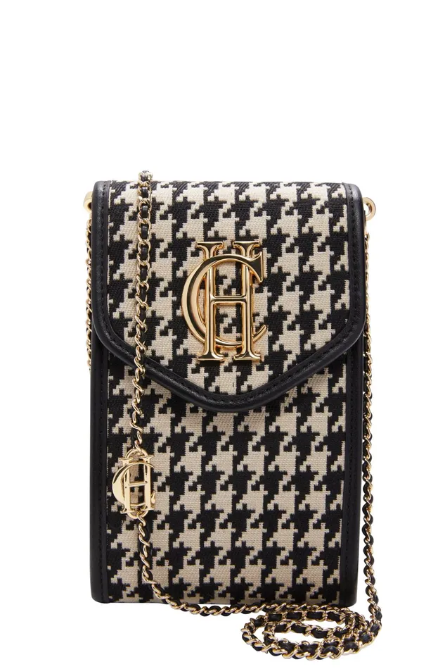 Holland Cooper Clutch Bags Knightsbridge Phone Pouch Ecru Houndstooth 8211 Women