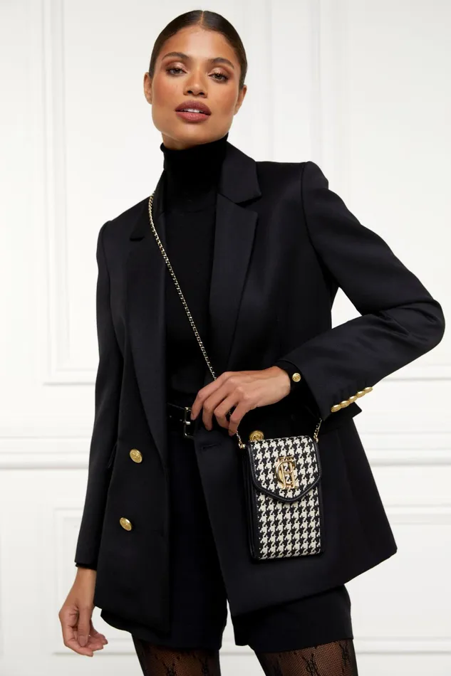 Holland Cooper Clutch Bags Knightsbridge Phone Pouch Ecru Houndstooth 8211 Women