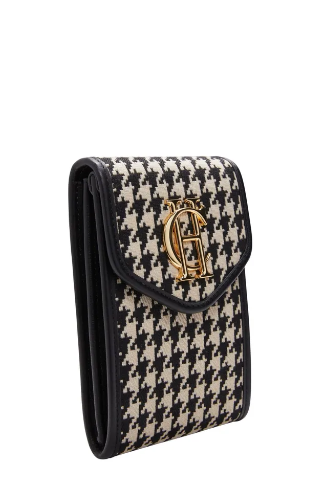 Holland Cooper Clutch Bags Knightsbridge Phone Pouch Ecru Houndstooth 8211 Women