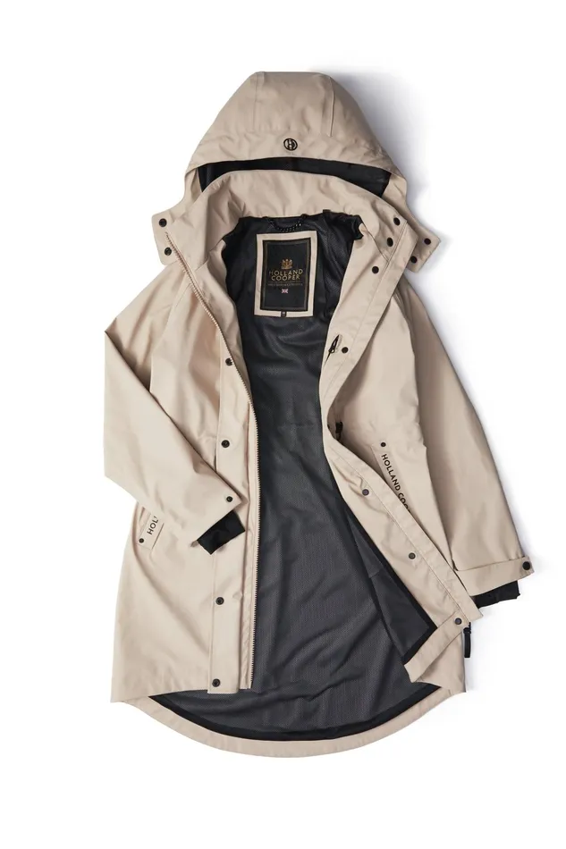 Holland Cooper Coats Chartwell Rain Parka Stone 8211 Women