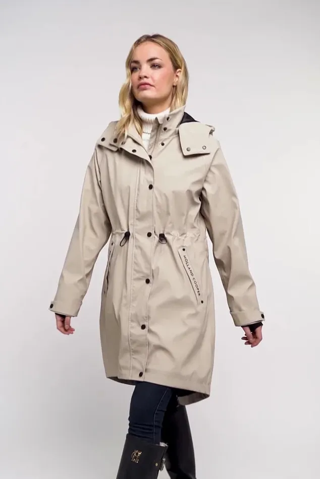 Holland Cooper Coats Chartwell Rain Parka Stone 8211 Women