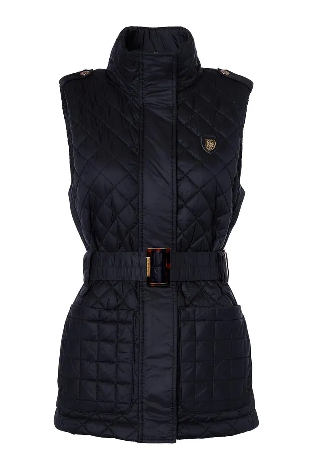 Holland Cooper Gilets Juliana Belted Gilet Black 8211 Women