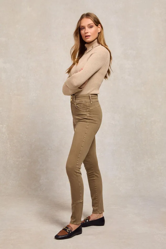 Holland Cooper Jeans Jodhpur Jean Taupe 8211 Women