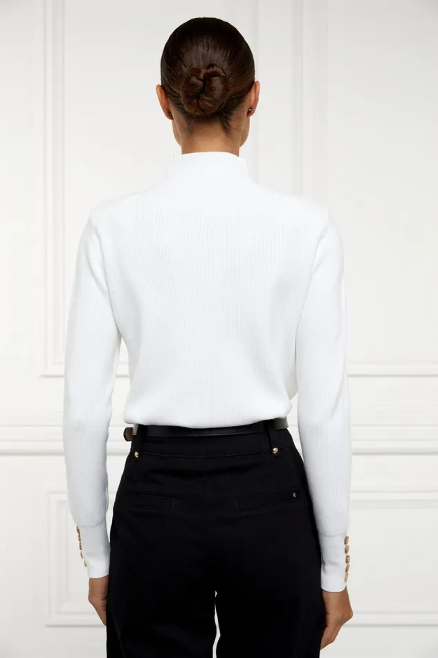 Holland Cooper Knitwear Tara High Neck Knit Natural 8211 Women