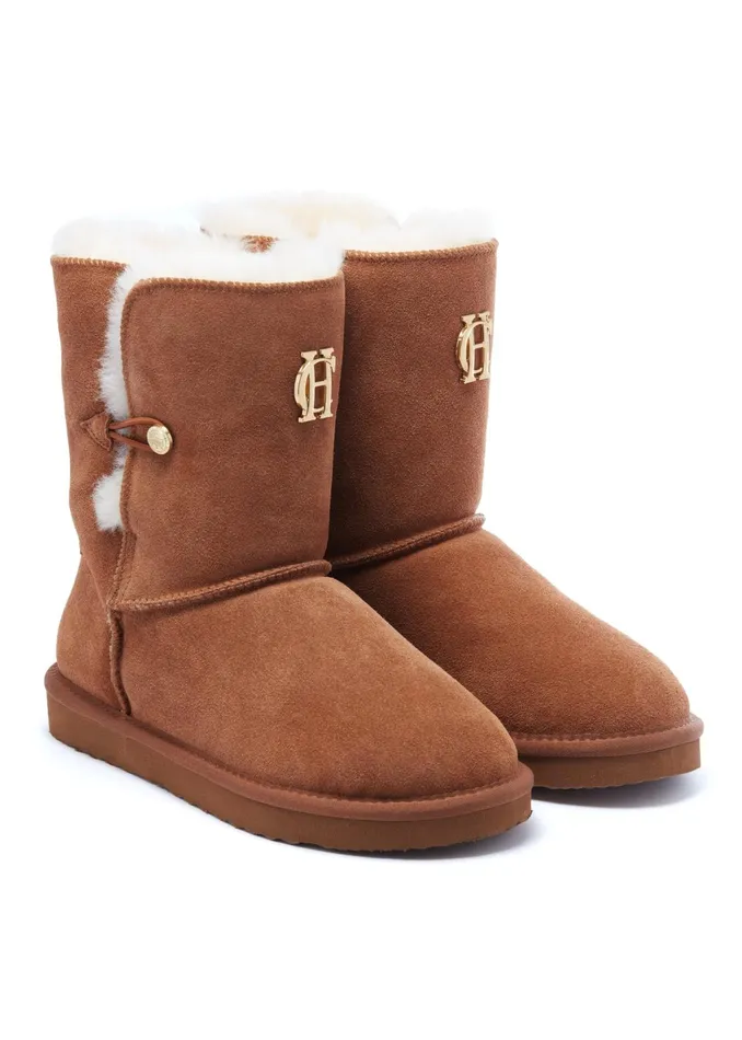 Holland Cooper Shearling HC Shearling Boot Tan 8211 Women