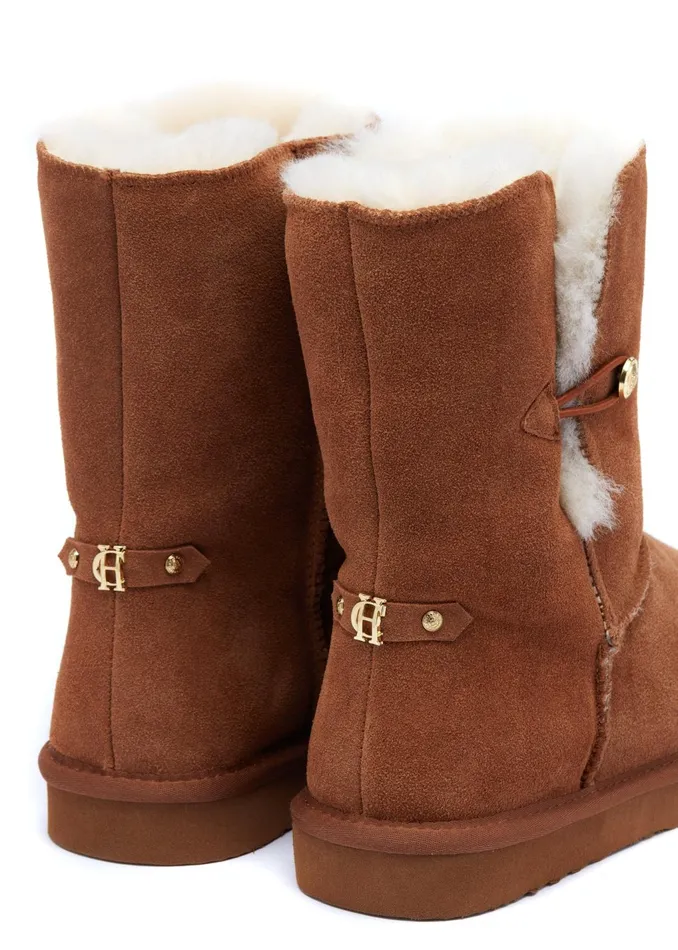 Holland Cooper Shearling HC Shearling Boot Tan 8211 Women