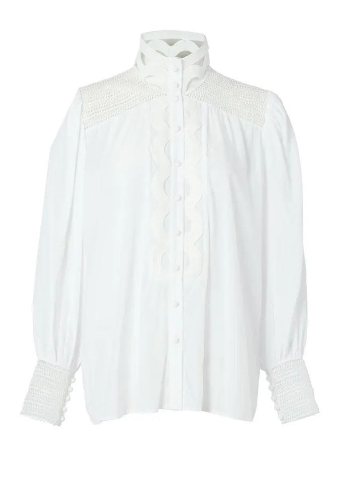 Holland Cooper Shirts and Blouses Featherton Lace Shirt White 8211 Women