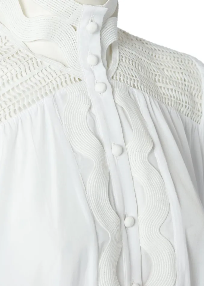 Holland Cooper Shirts and Blouses Featherton Lace Shirt White 8211 Women