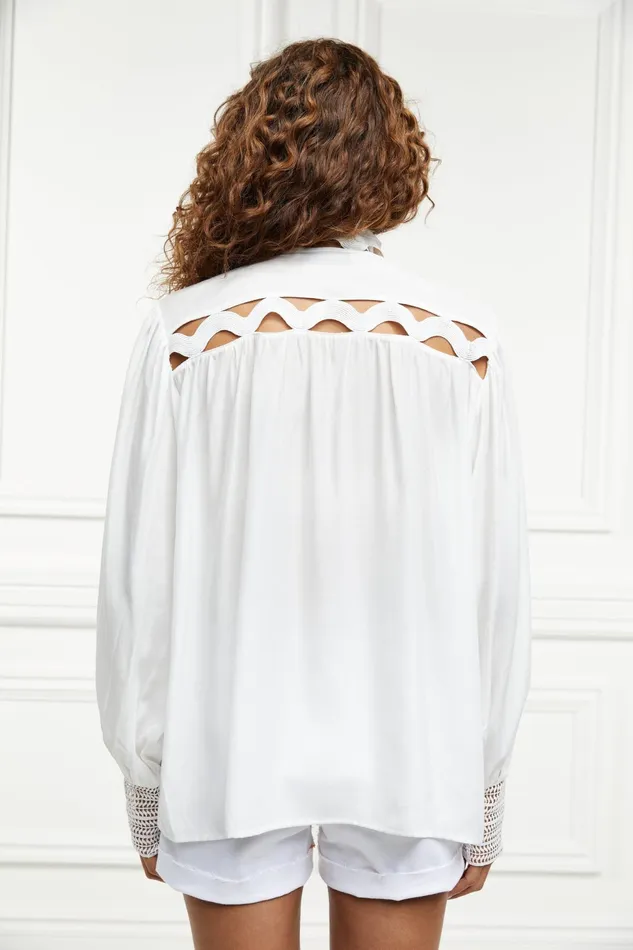 Holland Cooper Shirts and Blouses Featherton Lace Shirt White 8211 Women