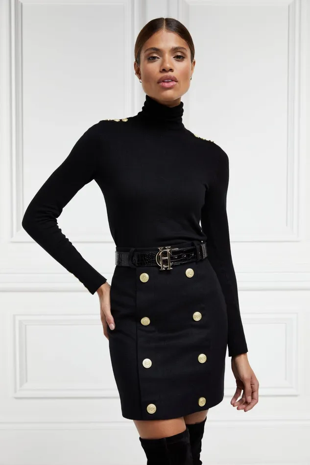 Holland Cooper Skirts Knightsbridge Skirt Soft Black 8211 Women