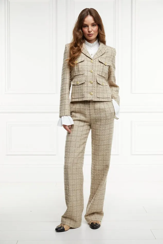 Holland Cooper Tailoring Richmond Jacket Camel Sparkle Tweed 8211 Women
