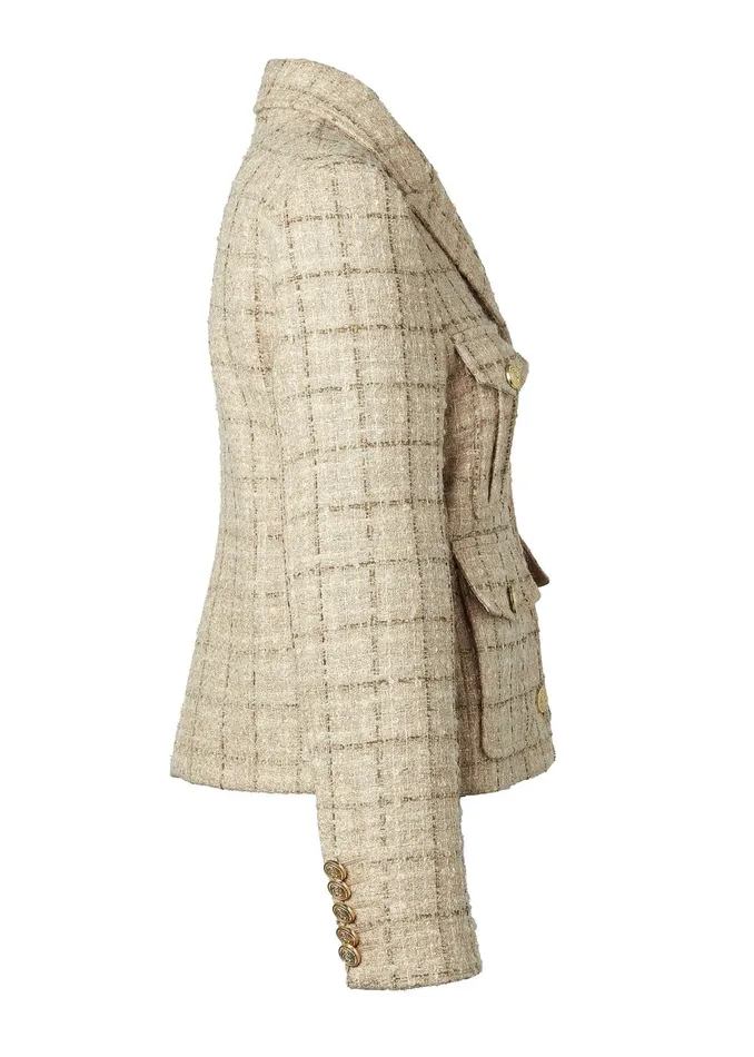 Holland Cooper Tailoring Richmond Jacket Camel Sparkle Tweed 8211 Women