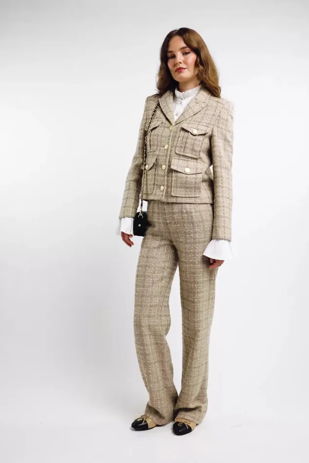 Holland Cooper Tailoring Richmond Jacket Camel Sparkle Tweed 8211 Women