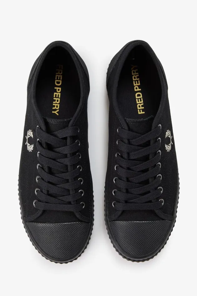 Hughes Low Black Men Fred Perry Shoes