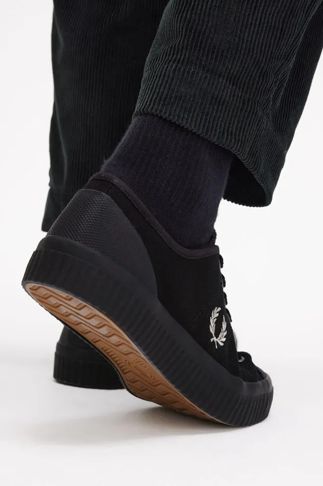 Hughes Low Black Men Fred Perry Shoes