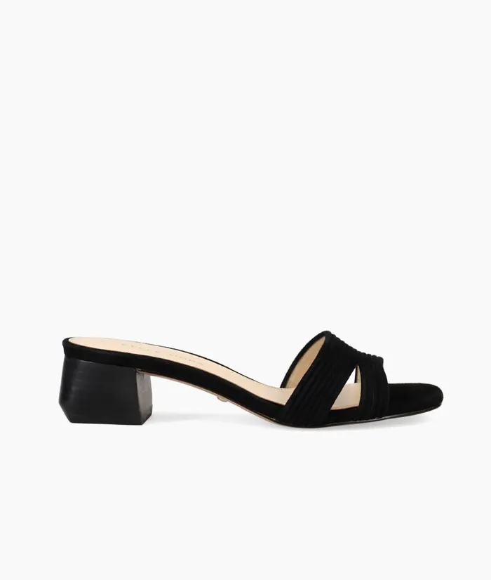Inina Slide 8211 Black Women Pelle Moda Low Heels