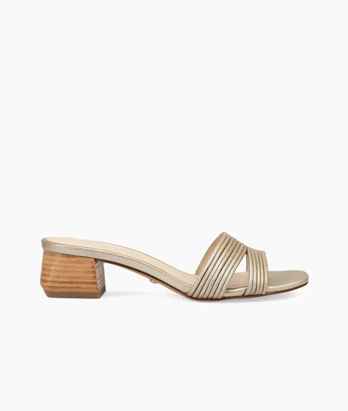 Inina Slide 8211 Gold Women Pelle Moda Low Heels