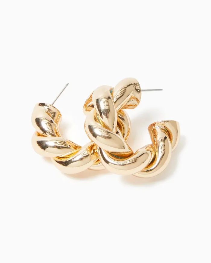 Island Escape Earrings Gold Metallic Women Lilly Pulitzer Jewelry Island Escape Earrings Gold Metallic Women Lilly Pulitzer Jewelry