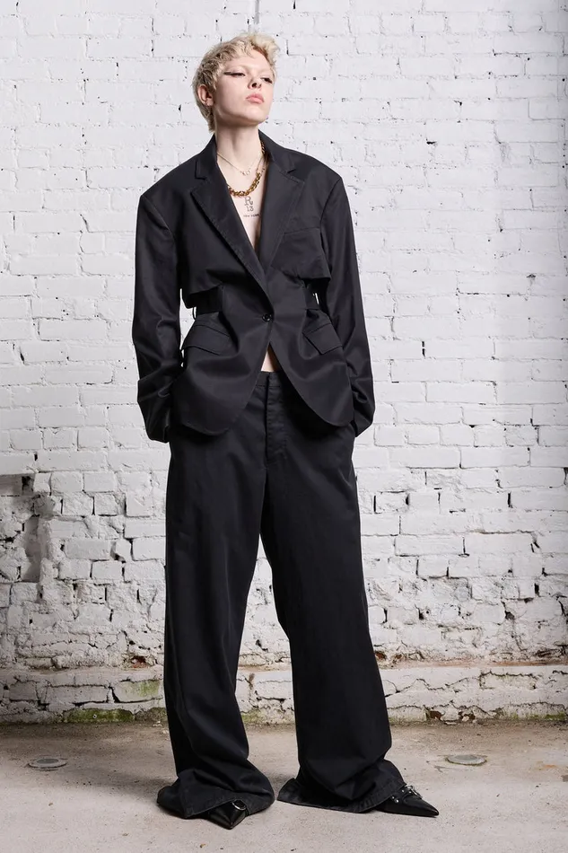 Jackets and Coats Women R13 Trench Vent Blazer 8211 Black