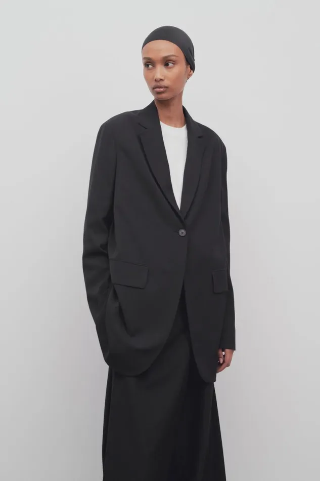Jackets Women The Row Obine Jacket In Viscose And Wool Black