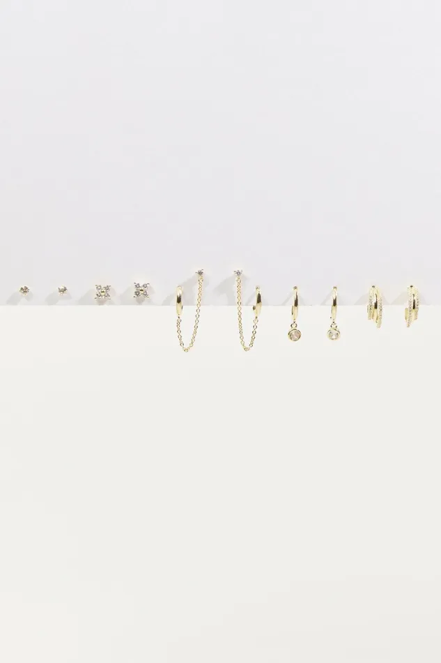 Jewelry Altar8217d State Women 18K Gold Dipped 6Piece Earring Pack
