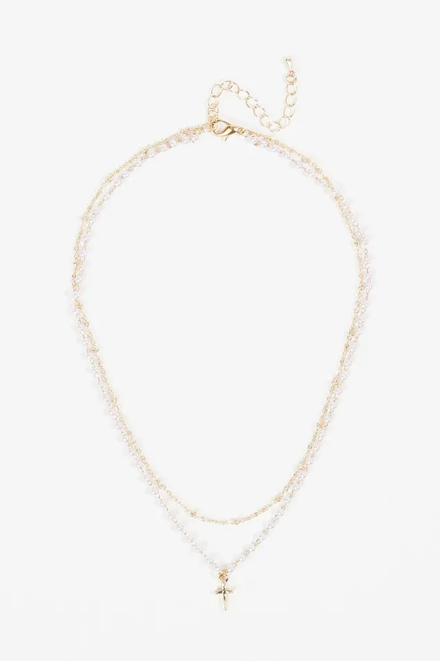 Jewelry Layered Pearl Cross Necklace 8211 Altar8217d State Women