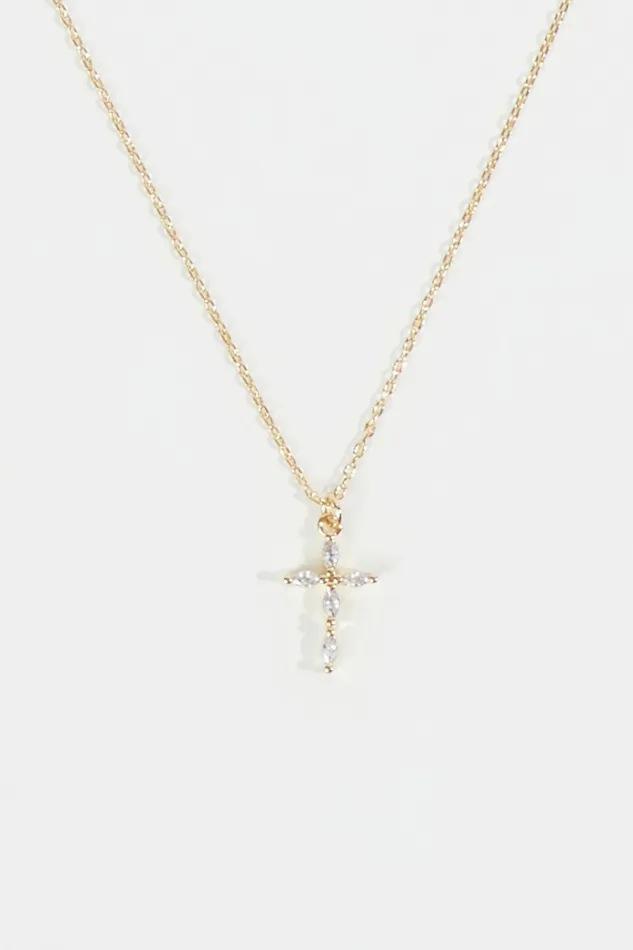 Jewelry Women Crystal Cross Charm Necklace Altar8217d State