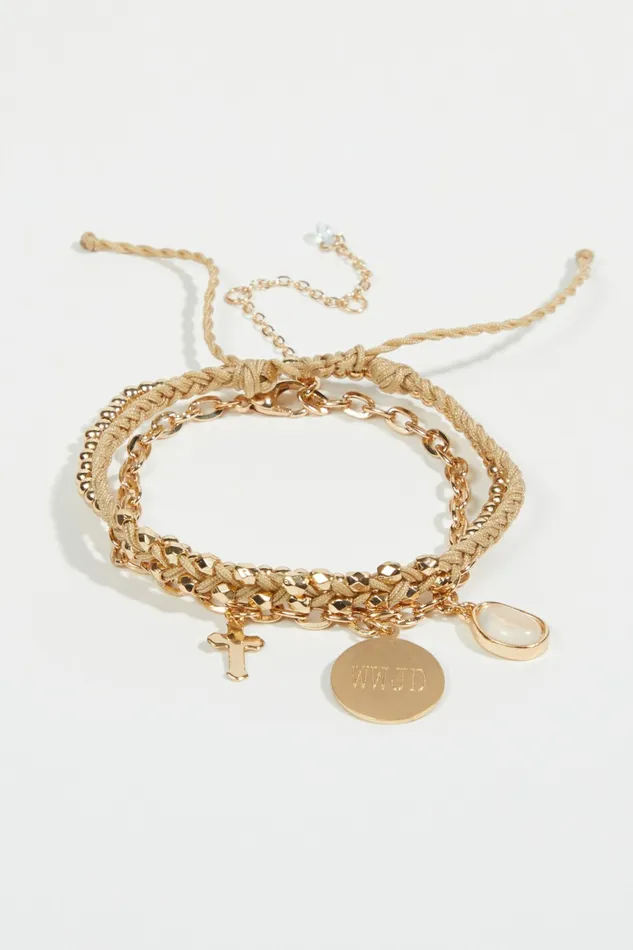 Jewelry Women WWJD Crystal Bracelet Set Altar8217d State