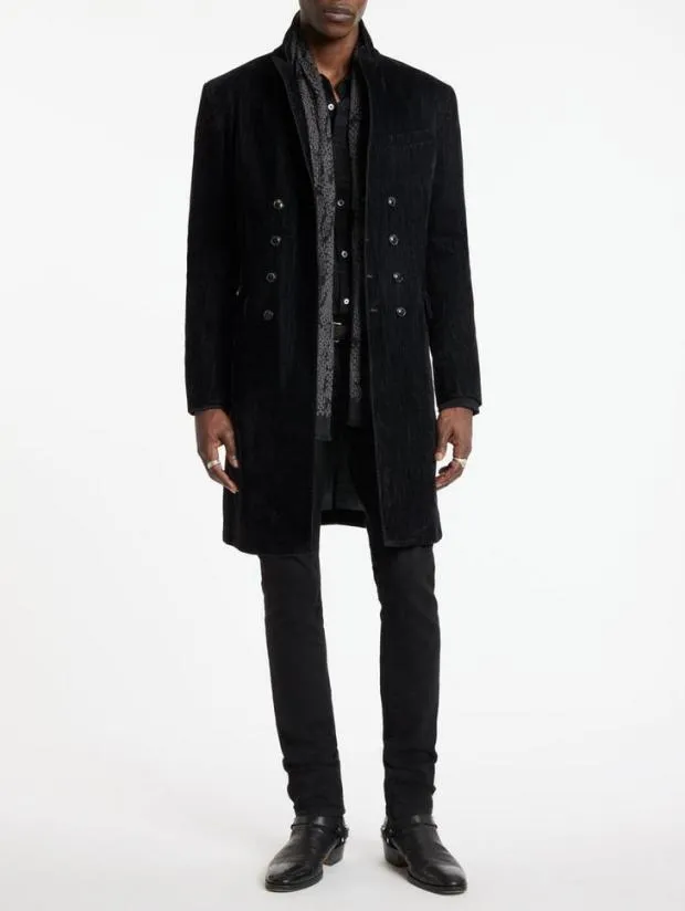 John Varvatos Coats And Jackets Men Bolivar Coat Black Tint