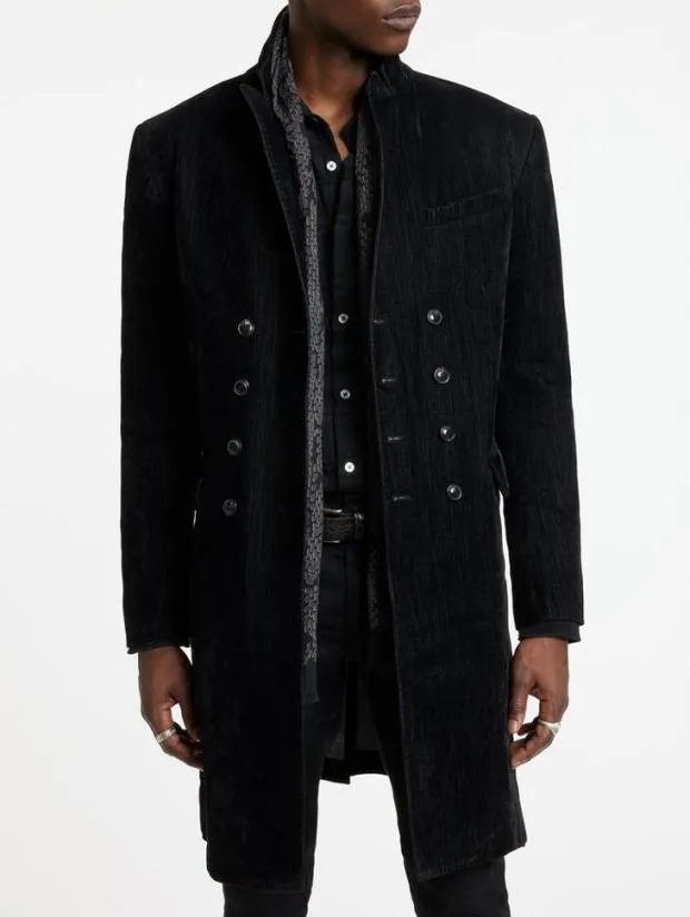 John Varvatos Coats And Jackets Men Bolivar Coat Black Tint