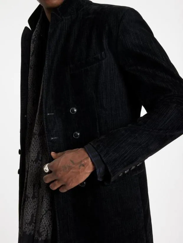 John Varvatos Coats And Jackets Men Bolivar Coat Black Tint