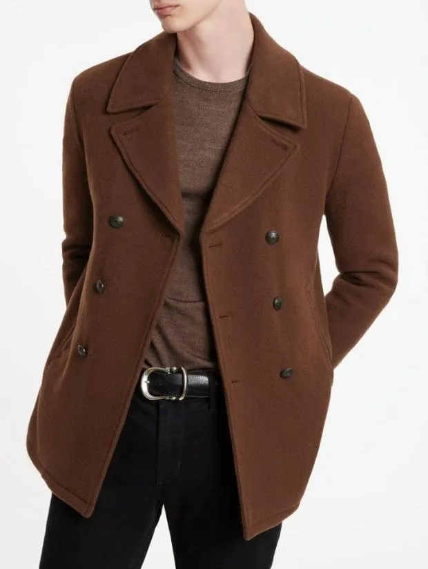 John Varvatos Coats And Jackets Men Carlos Peacoat Earth