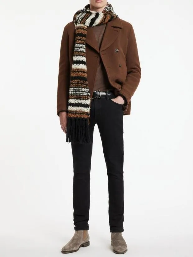 John Varvatos Coats And Jackets Men Carlos Peacoat Earth