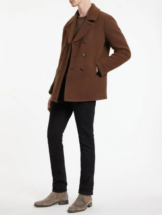 John Varvatos Coats And Jackets Men Carlos Peacoat Earth
